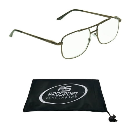 proSPORT Progressive Multifocal Aviator Trifocal Reading Glasses Bronze Men Women