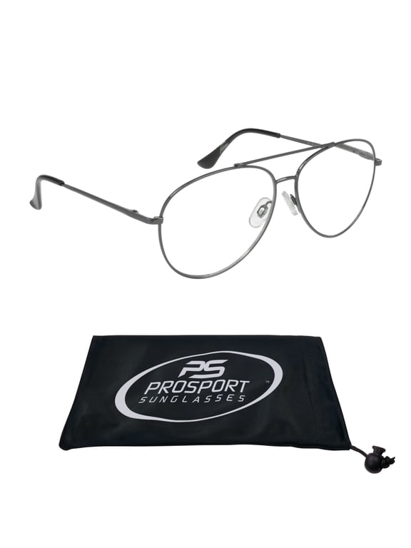 proSPORT Progressive Multifocal Reading Glasses Aviator +2.00 Gunmetal Frame