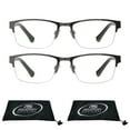 thumbnail image 1 of proSPORT Progressive Multifocal Reading Glasses Rectangular +1.50 2 Pairs of Gunmetal Frame, 1 of 5