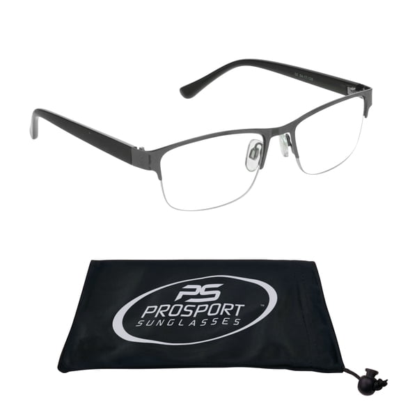 proSPORT Progressive Multifocal Reading Glasses Rectangular +2.00 Gunmetal Frame