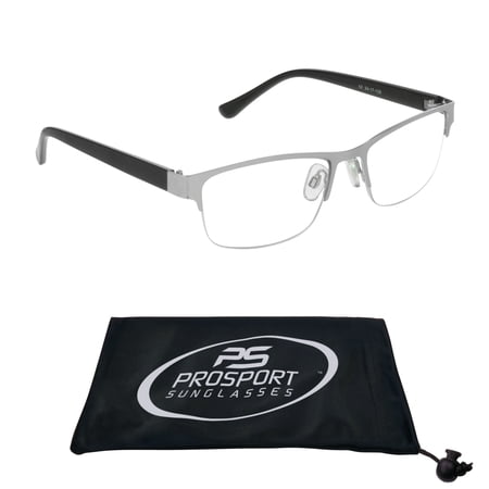 proSPORT Progressive Multifocal Reading Glasses Rectangular +2.50 Silver Frame