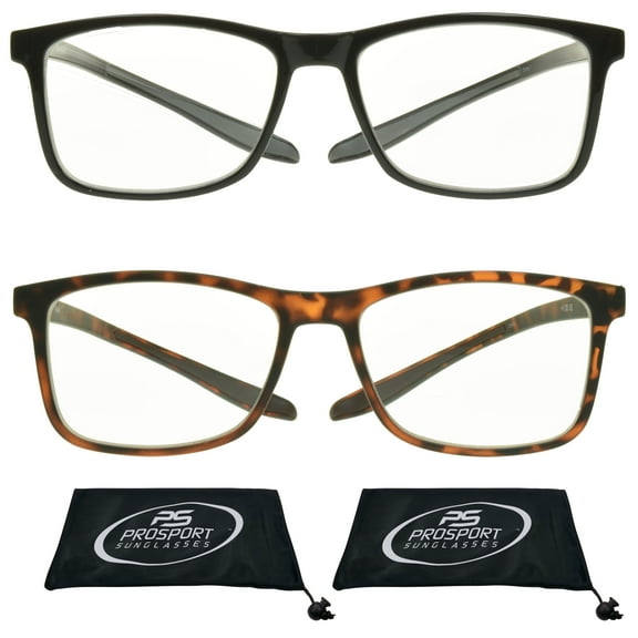 proSPORT Progressive Multifocal Trifocal Reading Glasses Easy Neck Hanging Black & Tortoise Men Women