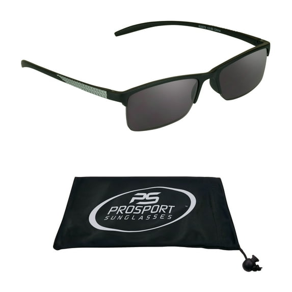 proSPORT Reading Sunglass Full Lens Readers Semi Rimless Silver Frame