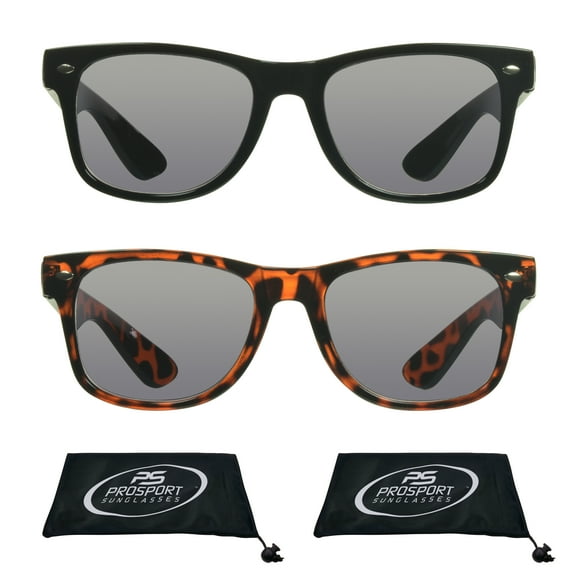 proSPORT Reading Sunglasses for Men and Women, Full Reader, Classic Black Smoke Tortoise Smoke Frame, Not Bifocal