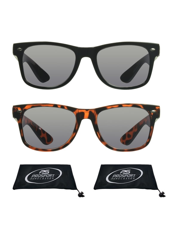 proSPORT Reading Sunglasses for Men and Women, Full Reader, Classic Black Smoke Tortoise Smoke Frame, Not Bifocal