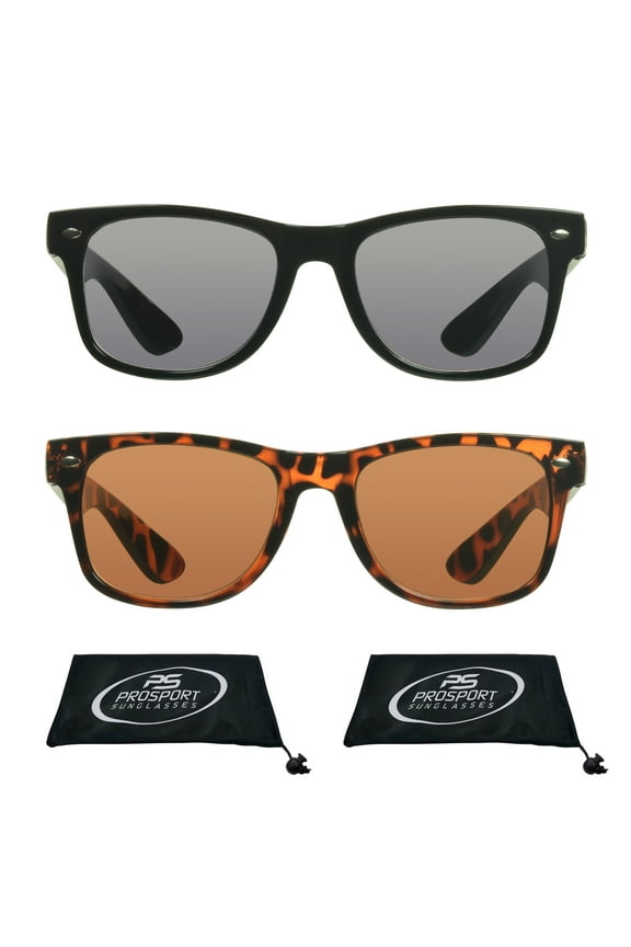proSPORT Reading Sunglasses for Men and Women, Full Reader, Classic Black Smoke Tortoise Brown Frame, Not Bifocal