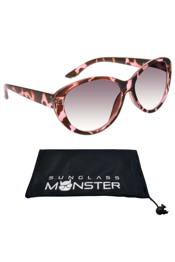 proSPORT Reading Sunglass Reader Cat Eye Oversized Pink Women NOT BIFOCAL