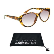 proSPORT Reading Sunglass Reader Cat Eye Oversized Tortoise Women NOT BIFOCAL