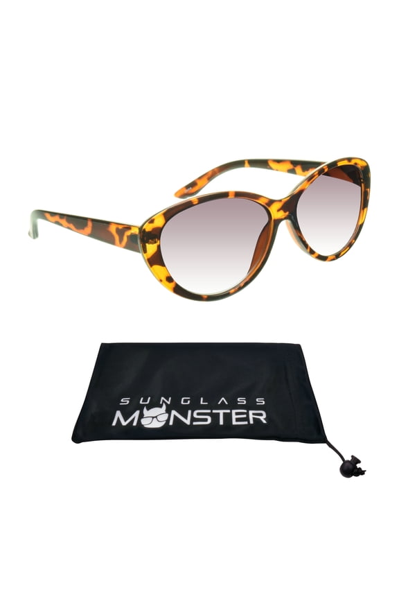 proSPORT Reading Sunglass Reader Cat Eye Oversized Tortoise Women NOT BIFOCAL