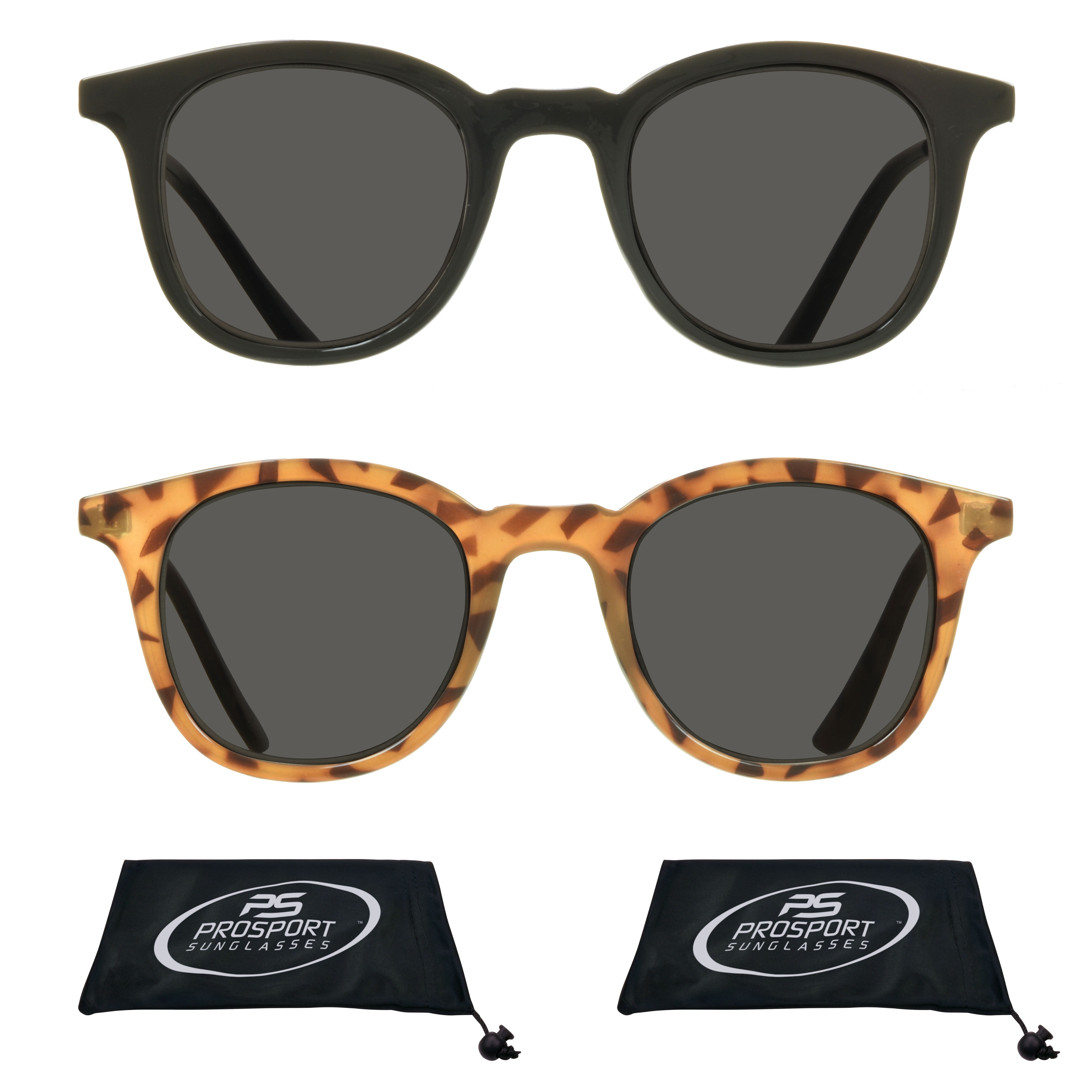 proSPORT Reading Sunglass Reader Horn Rim Black & Brown Men Women NOT BIFOCAL
