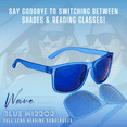 thumbnail image 1 of proSPORT Reading Sunglass Reader Horn Rimmed Browline Blue Mirror 2 Pairs Men Women NOT BIFOCAL, 1 of 5