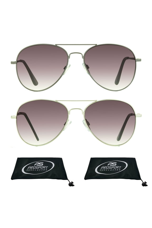 proSPORT Reading Sunglass Reader Tinted Aviator 2 Pairs Men Women NOT BIFOCAL