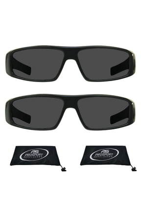 proSPORT Reading Sunglass Sun Reader Square Black 2 Pairs Men Women NOT BIFOCAL