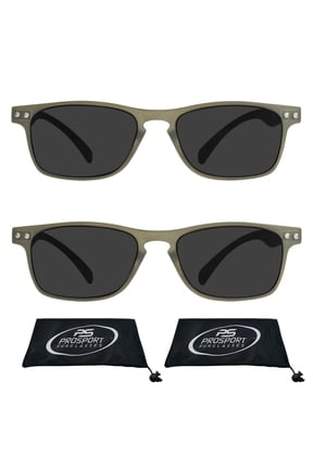 proSPORT Reading Sunglasses Sun Reader Men Women 2 Pairs Black Frame NOT BIFOCAL