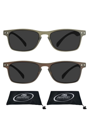 proSPORT Reading Sunglasses Sun Reader Men Women Black & Brown 2 Pack NOT BIFOCAL