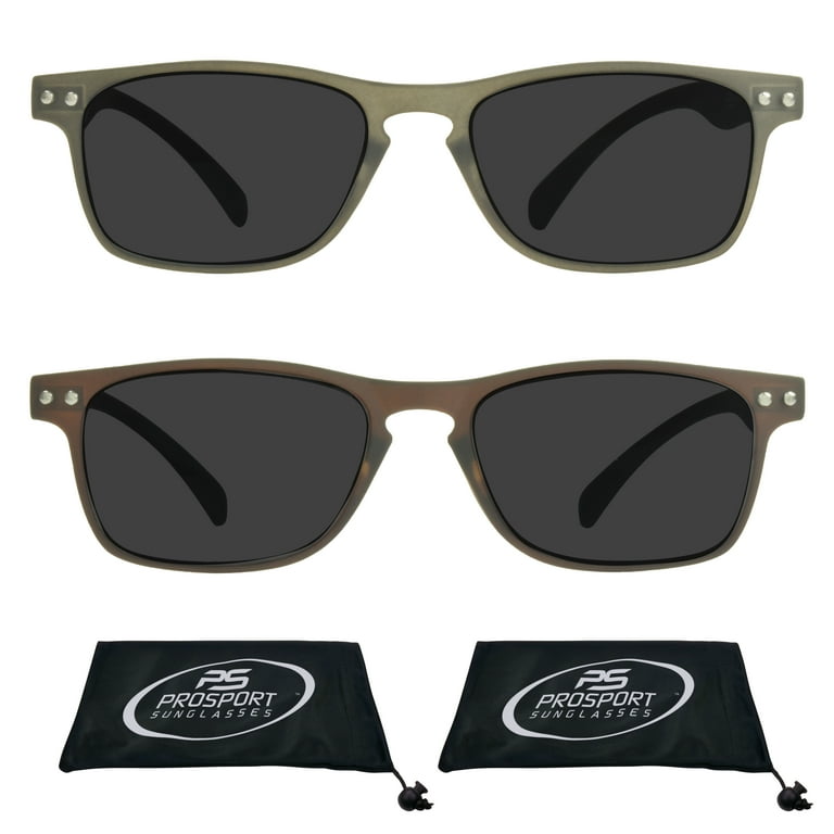 proSPORT Reading Sunglasses Sun Reader Men Women Black Red 2 Pack NOT BIFOCAL
