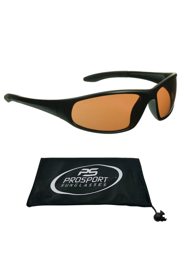 proSPORT Safety Sunglass Z87 Blue Light Blocker HD Amber Sport Wrap Men Women