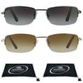 thumbnail image 1 of proSPORT Square Sun Reader Reading Sunglass Men Women Gunmetal & Gold NOT BIFOCAL, 1 of 6