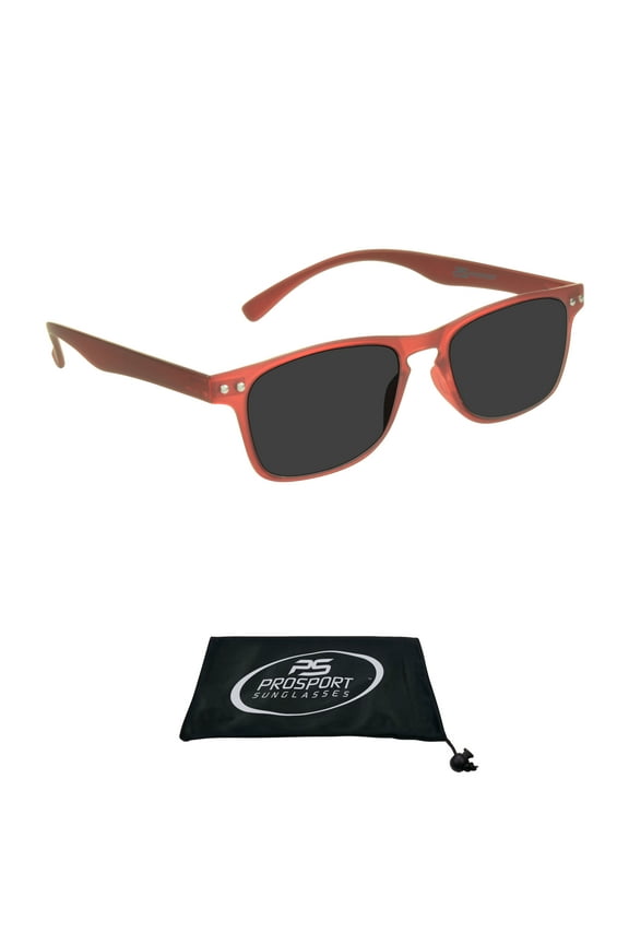 proSPORT Sunglass Reader Tinted Reading Men Women Red Lightweight NOT BIFOCAL