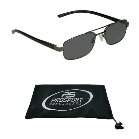 proSPORT Sunglass Reading Sunglass Reader Square Aviator Black Frame Not Bifocal