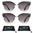 thumbnail image 1 of proSPORT Women Bifocal Reading Cateye Fashion Horn Rim Sunglasses Tortoise Gold Frame Brown Lens +1.25, 1 of 4