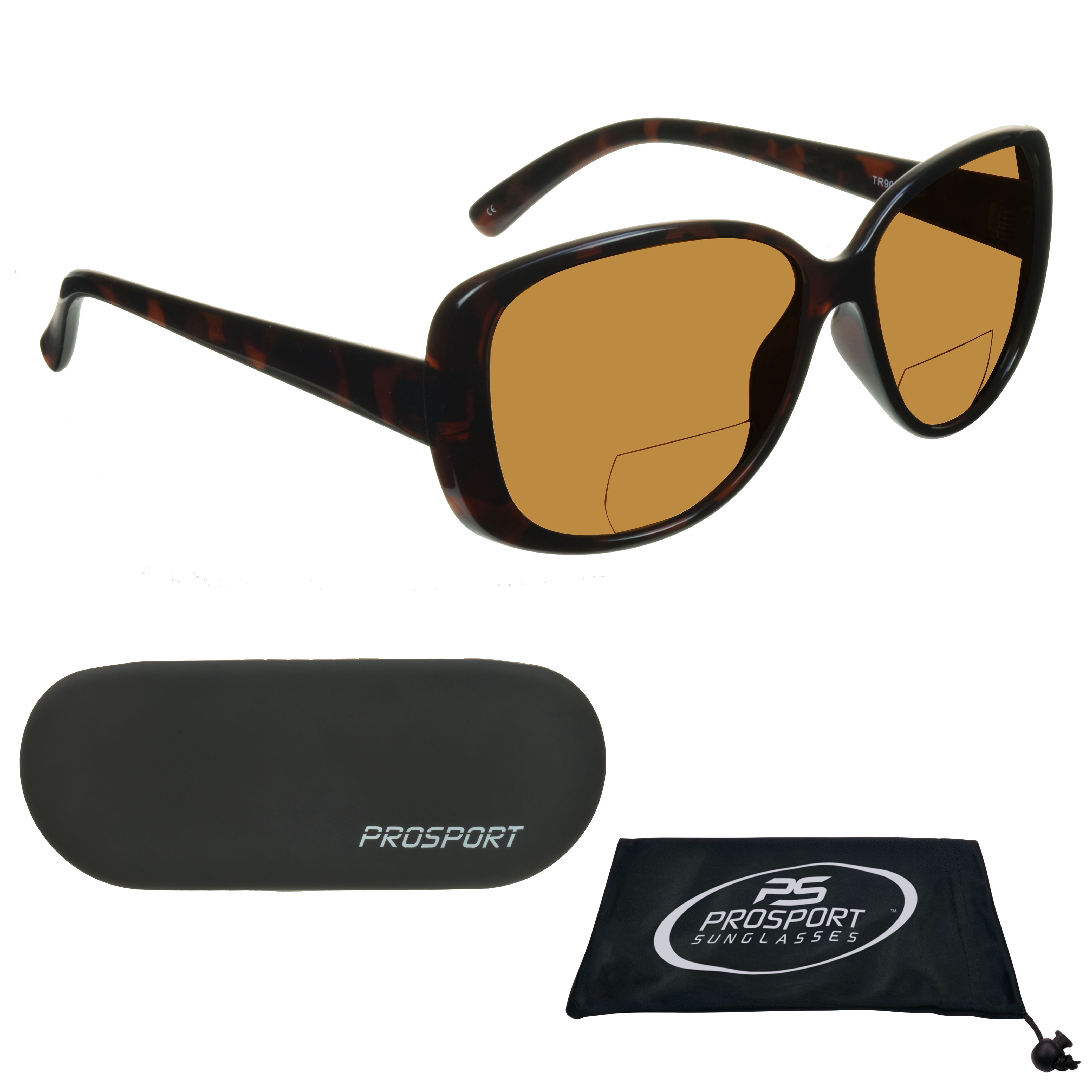 proSPORT Women Polarized Bifocal Reading Fashion Oversized Sunglasses