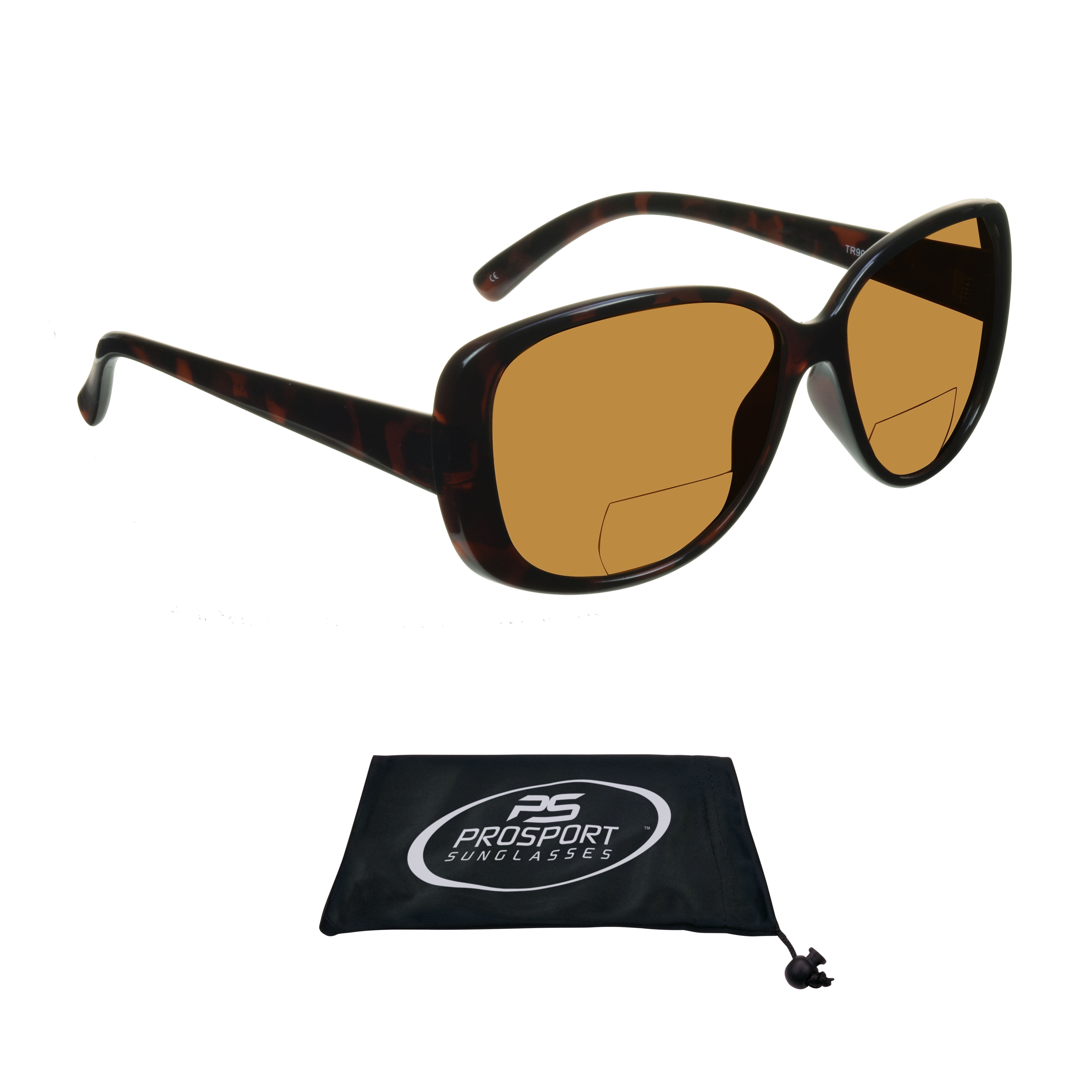 proSPORT Women Polarized Bifocal Reading Fashion Oversized Sunglasses