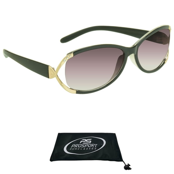 proSPORT Women Reading Sunglasses Readers Rhinestones Gold Metal NOT BIFOCAL