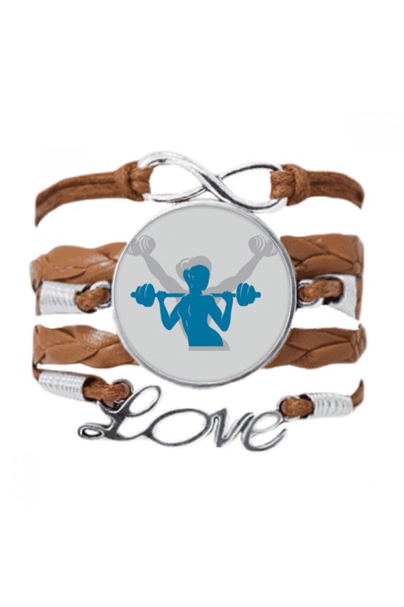 process weight lift dumbbell fitness bracelet chain ornament wristband