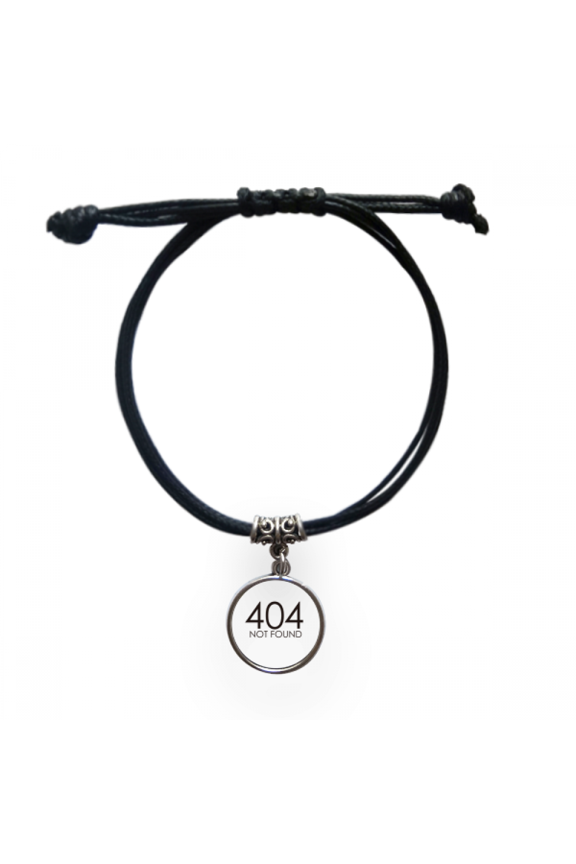 programmer 404 error not found bracelet leather wristband black jewelry