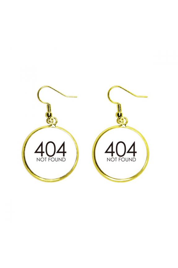 programmer 404 error not found earring dangle en drop earring jewelry woman