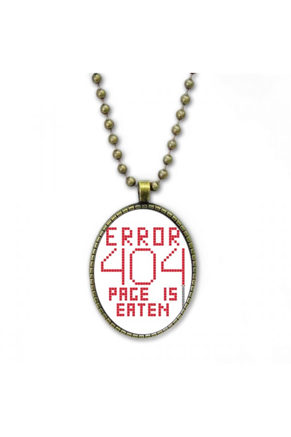 programmer 404 error page is eaten necklace vintage chain bead pendant jewelry collection