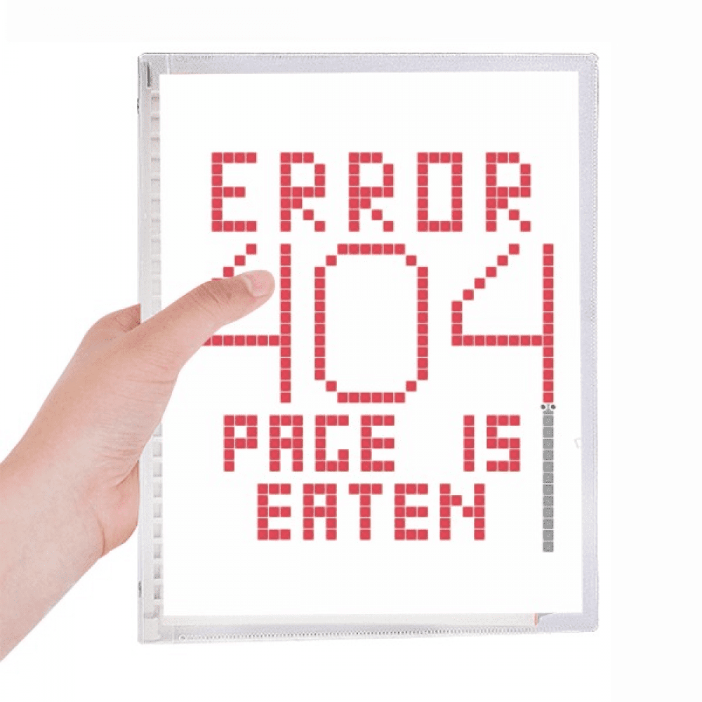 programmer 404 error page is eaten notebook loose diary refillable journal statiry