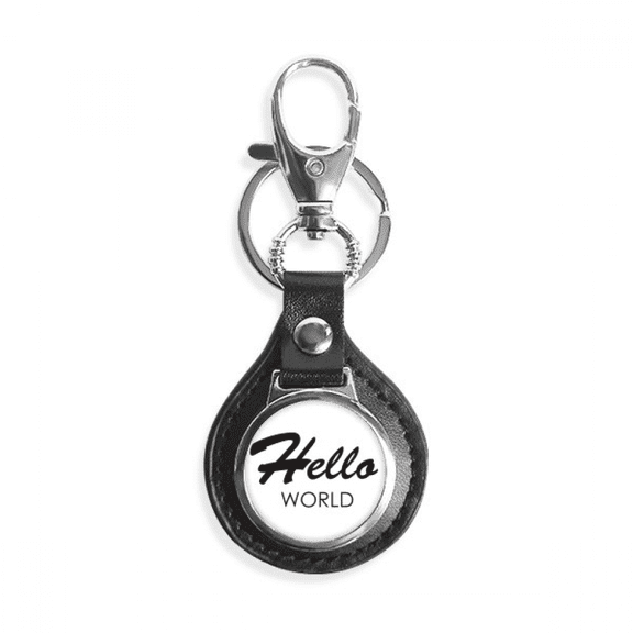 programmer interfhello world key link chain keyholder finder hook metal