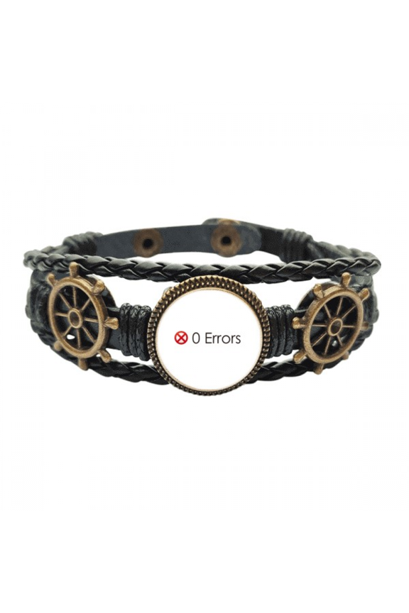 programmer program interfno errors leather braided ocean bracelet wristband