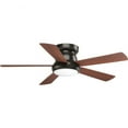 thumbnail image 1 of Progress Lighting Vox 5-Light Hugger Ceiling Fan, Antique Bronze, White Opal Shade, 1 of 8