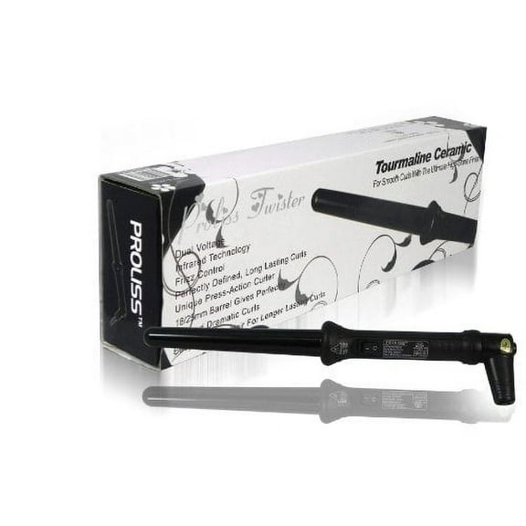 proliss twister tourmaline ceramic 18/25mm black