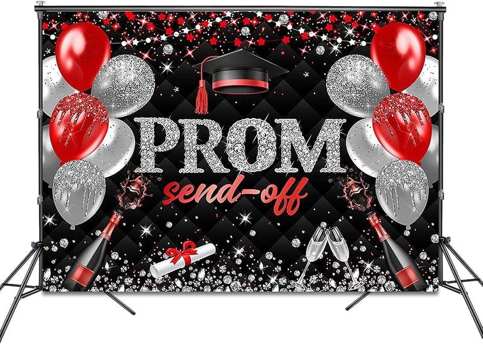 Prom Send Off 2026 Graduation Backdrop Red and Black Class of 2026 Prom ...