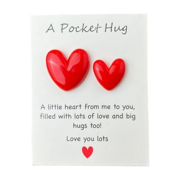 promotion! Pocket Heart For Women Pocket Hug Heart With Card Thinking Of You For Women Portable Little Heart Pocket Good Luck Keepsake For Mothers Day Birthday