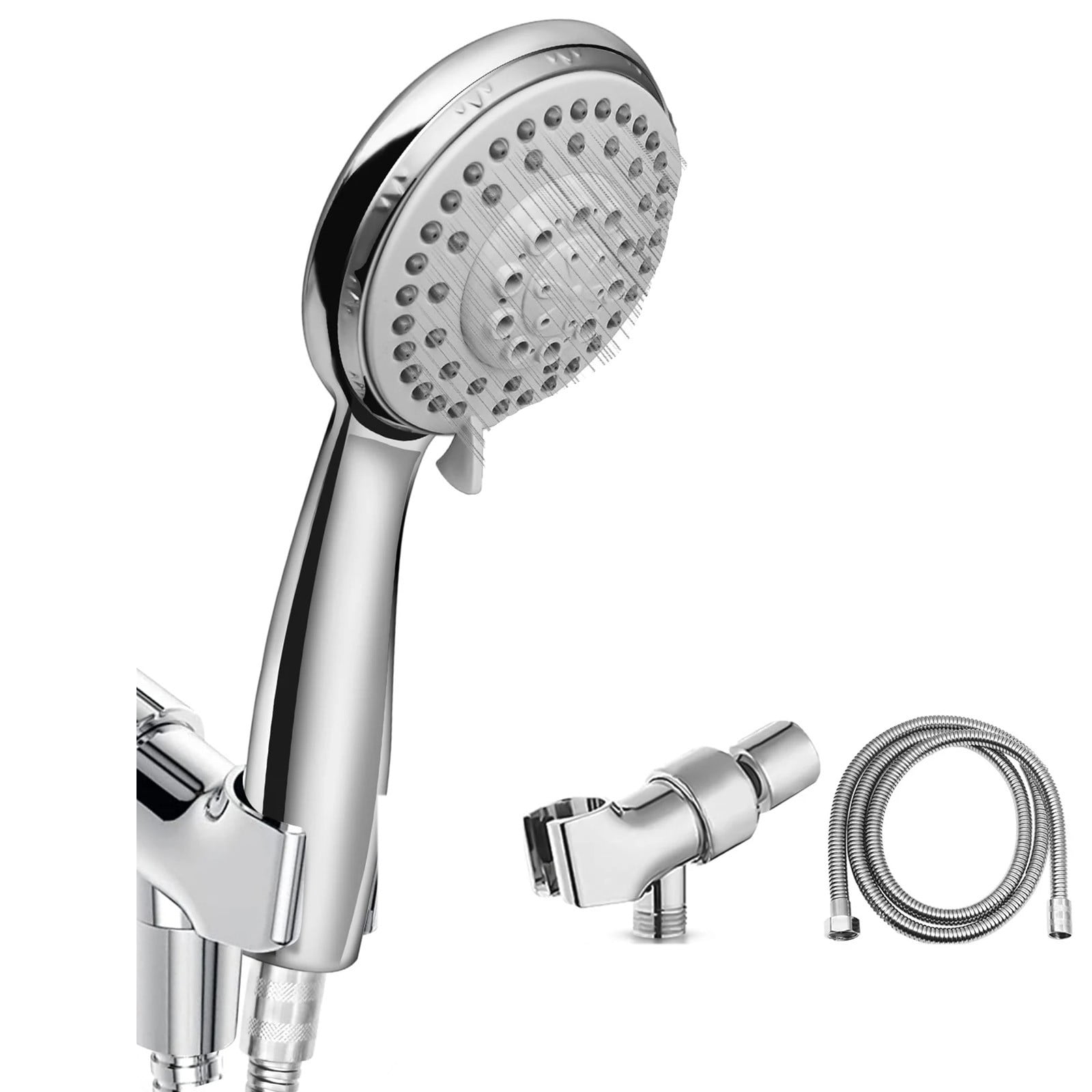 Promotion shower heads 5 setting with handheld sprayer long hose