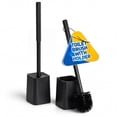 thumbnail image 1 of propuri 2Pack Toilet Bowl Brush and Holder Set - Toilet Scrubber Brush,Cleaning Brush,Bathroom Decor,Cleaning Supplies,Household Essentials,Black, 1 of 6