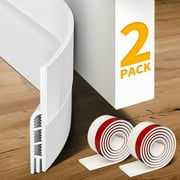 propuri Door Draft Stopper Under Door Draft Blocker Insulator Door Sweep Weather Stripping Noise Stopper ,2 Pack White