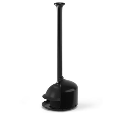 propuri  Toilet Plunger with Holder,Heavy Duty Plunger with Cover,Bathroom Decor  Accessories,Toilet Clean,Black