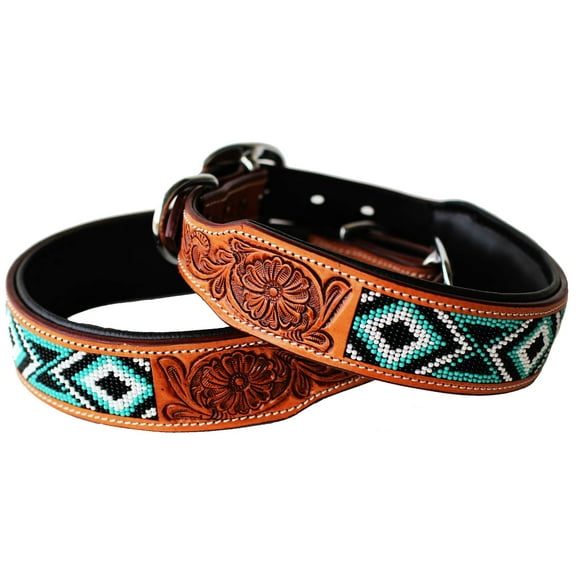 prorider small 13''- 17'' rhinestone dog puppy collar crystal cow leather 6054