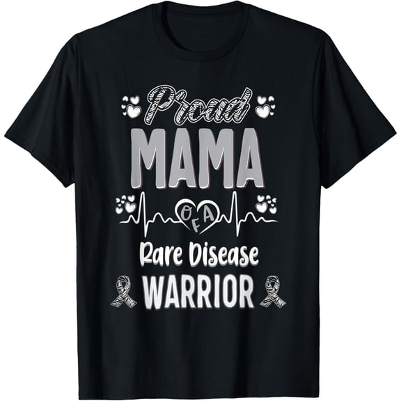 proud Mama Rare disease warrior awareness ribbon zebra T-Shirt