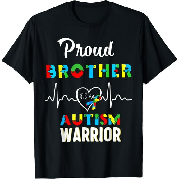 proud autism Brother Autism awareness matching family T-Shirt