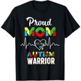 thumbnail image 1 of proud autism Mom Autism awareness warrior matching family T-Shirt, 1 of 5