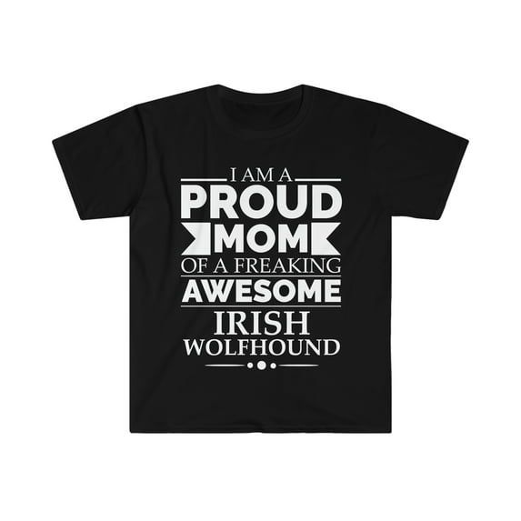 proud mom Irish wolfhound Dog Mom Owner Mother's Day Unisex T-shirt S-3XL