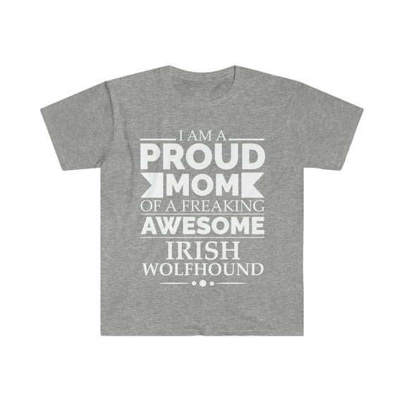 proud mom Irish wolfhound Dog Mom Owner Mother's Day Unisex T-shirt S-3XL
