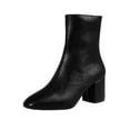 thumbnail image 1 of prrcolt Womens Ankle Boots Elegant Chunky Heel Side Zipper Booties with Pointed Toe, 1 of 7